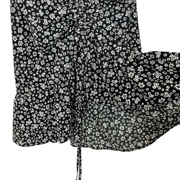 Zara Floral Off The Shoulder Drawstring Mini Dress - Picture 9 of 12